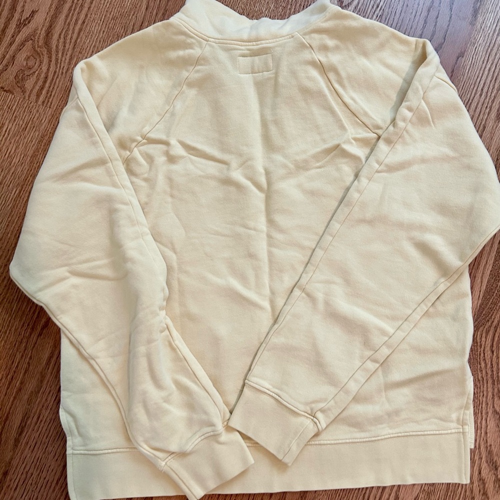 New American Giant Golden Glow Yellow Quarter Zip Sweatshirt - Picture 5 of 6